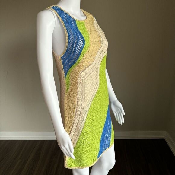 Zara Colorful Crotchet Dress Sleeveless Tank Mini Dress NWT - Picture 4 of 9